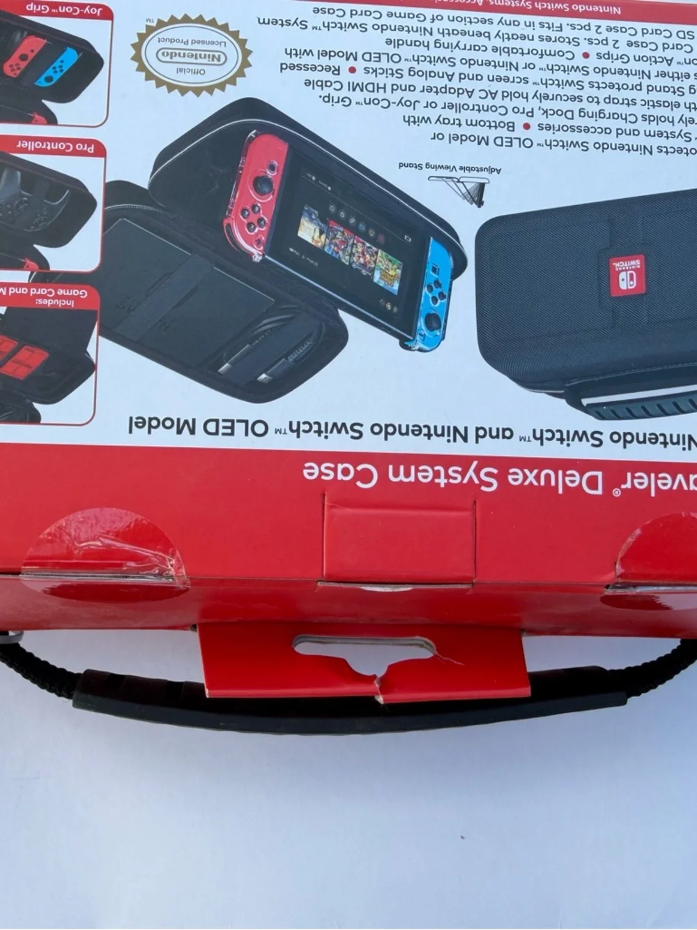 Nintendo Switch Black and Red Game Traveler Deluxe System Case